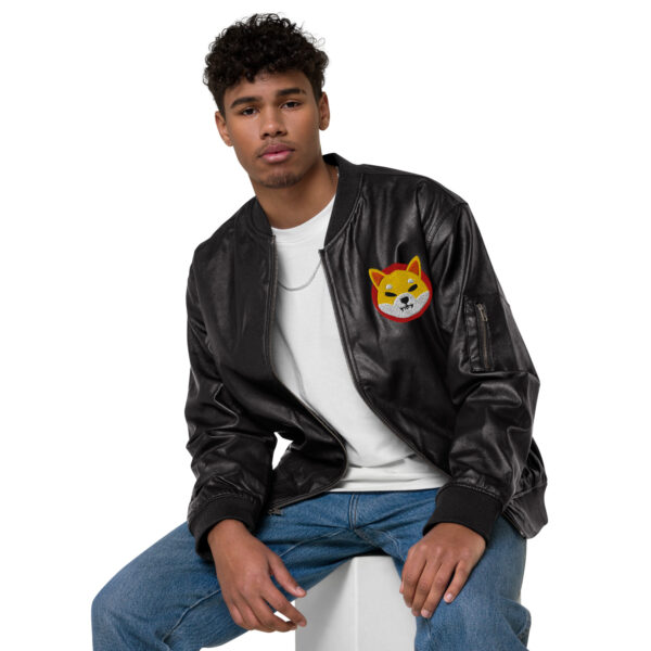 SHIBA INU Leather Bomber Jacket - Image 2