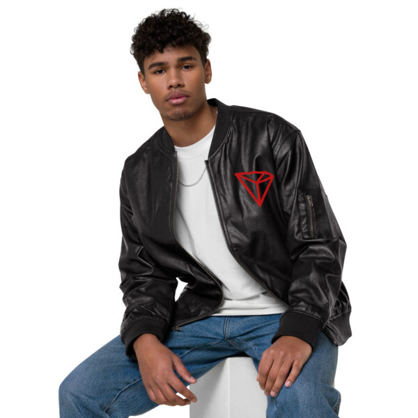 TRON Leather Bomber Jacket - Image 2