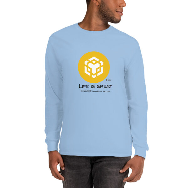 BINANCE - LIFE IS GREAT Long Sleeve Shirt - Image 3