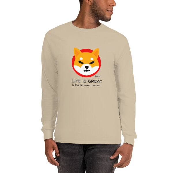 SHIBA INU - LIFE IS GREAT Long Sleeve Shirt - Image 3