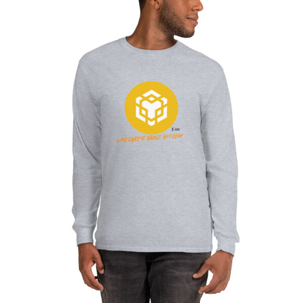 BINANCE - WHO CARES ABOUT Long Sleeve Shirt - Image 3