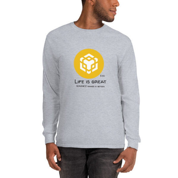 BINANCE - LIFE IS GREAT Long Sleeve Shirt - Image 2