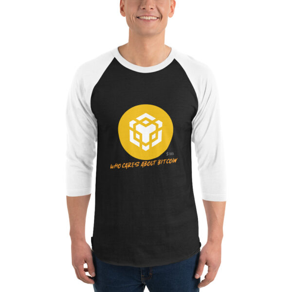 BINANCE - WHO CARES ABOUT 3/4 sleeve shirt - Image 2