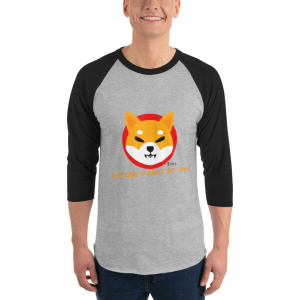 SHIBA INU - WHO CARES ABOUT 3/4 sleeve shirt - Image 2