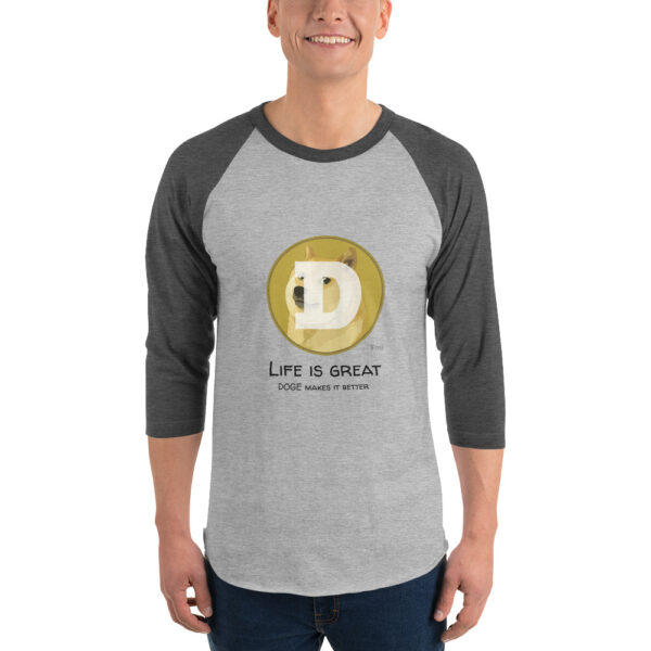 DOGE - LIFE IS GREAT 3/4 sleeve shirt - Image 2