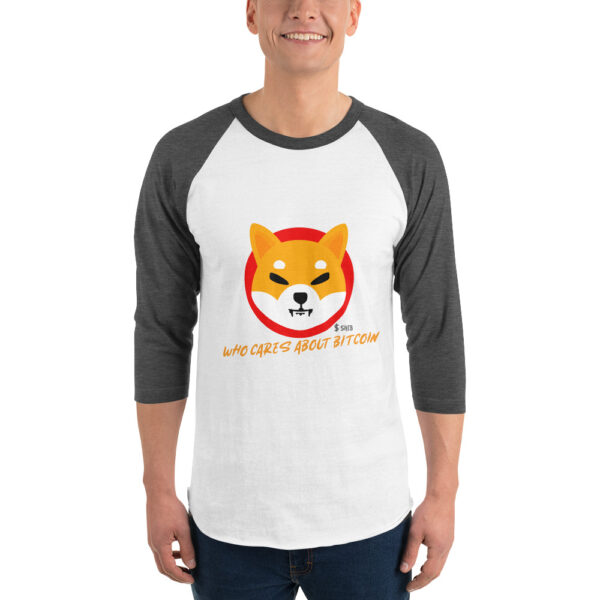 SHIBA INU - WHO CARES ABOUT 3/4 sleeve shirt - Image 4