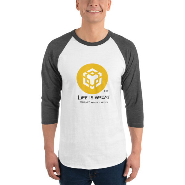 BINANCE - LIFE IS GREAT 3/4 sleeve shirt