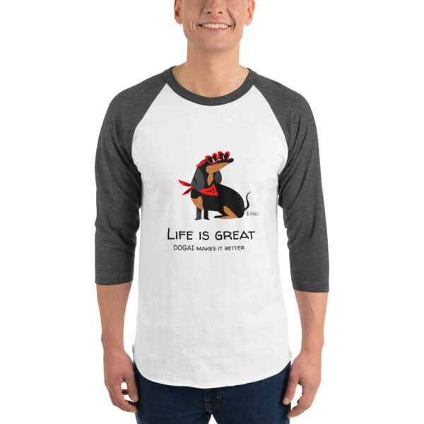 DOGAI - LIFE IS GREAT 3/4 sleeve shirt - Image 3