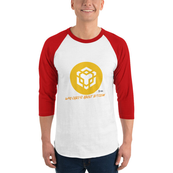 BINANCE - WHO CARES ABOUT 3/4 sleeve shirt - Image 4