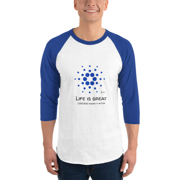 CARDANO - LIFE IS GREAT 3/4 sleeve shirt