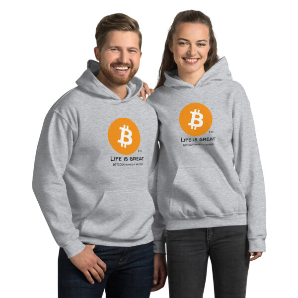 BITCOIN - LIFE IS GREAT Hoodie - Image 2