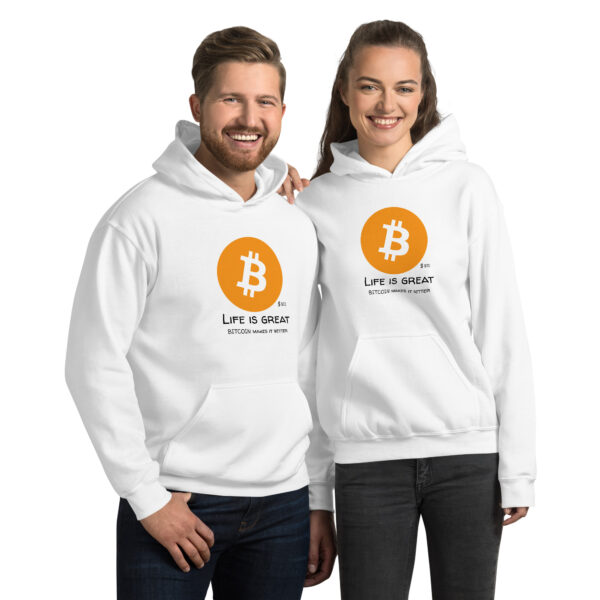 BITCOIN - LIFE IS GREAT Hoodie - Image 3