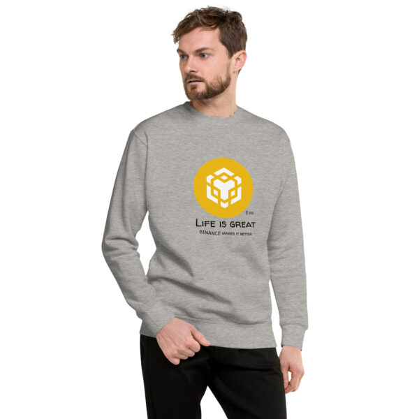 BINANCE - LIFE IS GREAT Unisex Sweatshirt - Image 2