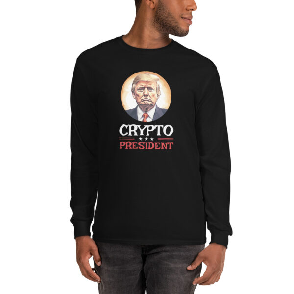 CRYPTO PRESIDENT TRUMP Long Sleeve Shirt - Image 2