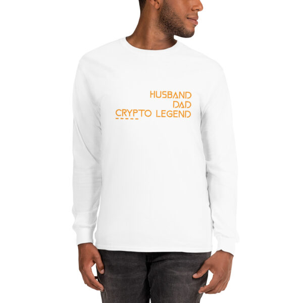 HUSBAND CRYPTO LEGEND Long Sleeve Shirt - Image 2