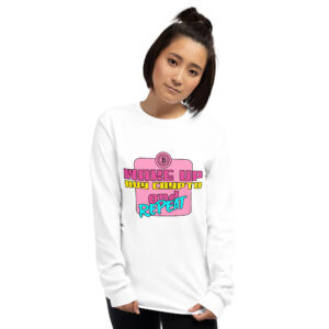 WAKE UP BUY CRYPTO REPEAT Long Sleeve Shirt