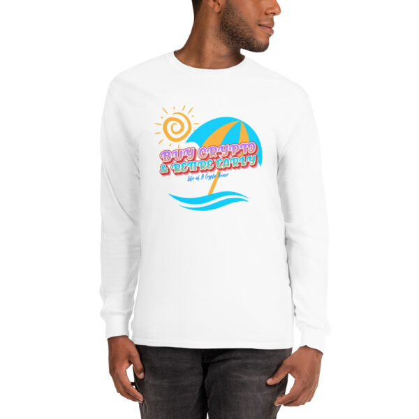 BUY CRYPTO RETIRE EARLY Long Sleeve Shirt - Image 3