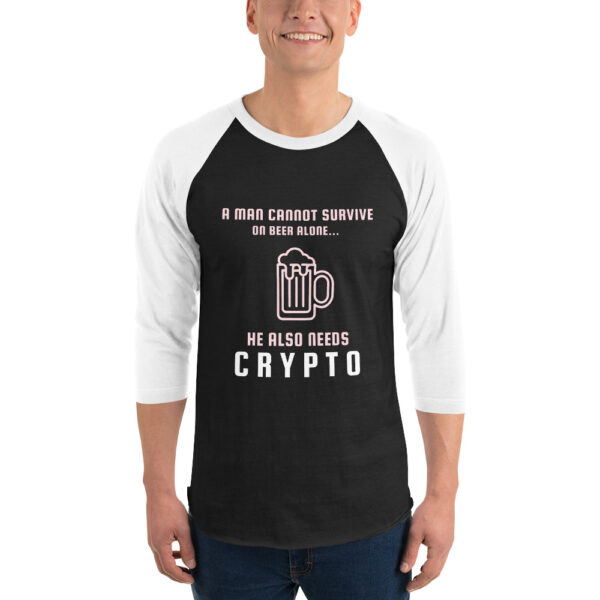 A MAN NEEDS CRYPTO 3/4 sleeve shirt - Image 2