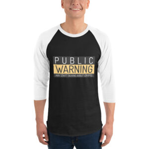 PUBLIC WARNING 3/4 sleeve shirt