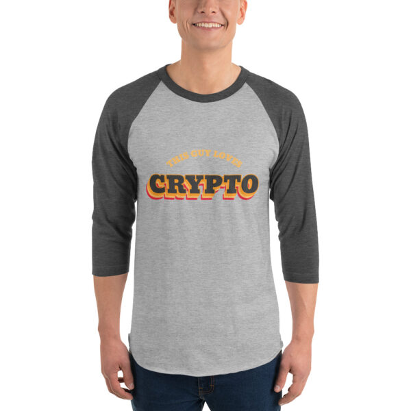 THIS GUY LOVES CRYPTO 3/4 sleeve shirt - Image 2