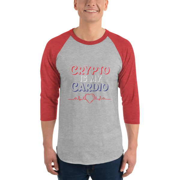 CRYPTO IS MY CARDIO 3/4 sleeve shirt