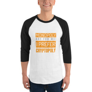 MONOPOLY I PREFER CRYPTOPOLY 3/4 sleeve shirt