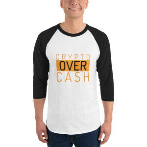 CRYPTO OVER CASH 3/4 sleeve shirt