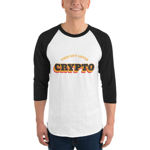 THIS GUY LOVES CRYPTO 3/4 sleeve shirt - Image 3