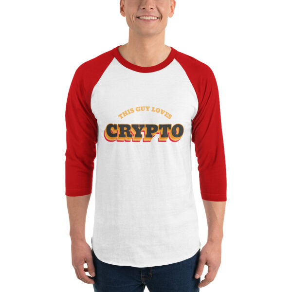 THIS GUY LOVES CRYPTO 3/4 sleeve shirt - Image 4