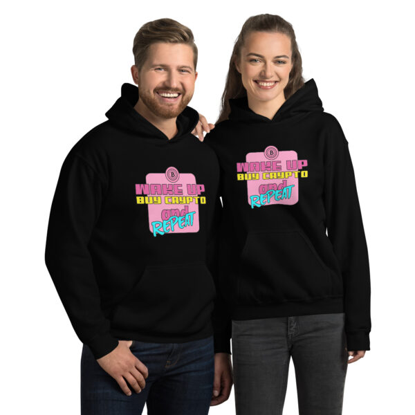 WAKE UP BUY CRYPTO REPEAT Hoodie - Image 2