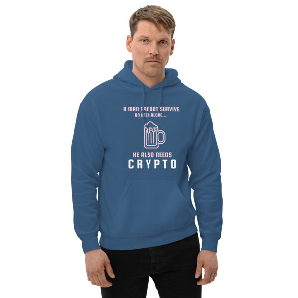 A MAN NEEDS CRYPTO Hoodie - Image 2