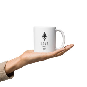 LOVE AT FIRST BUY ETHEREUM mug