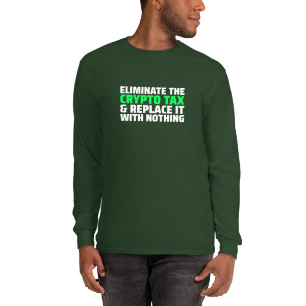ELIMINATE CRYPTO TAX Long Sleeve Shirt - Image 2