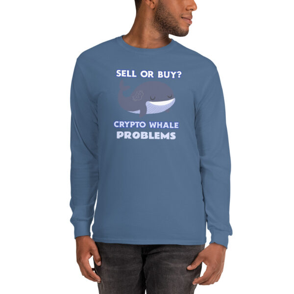 CRYPTO WHALE PROBLEMS Long Sleeve Shirt - Image 2