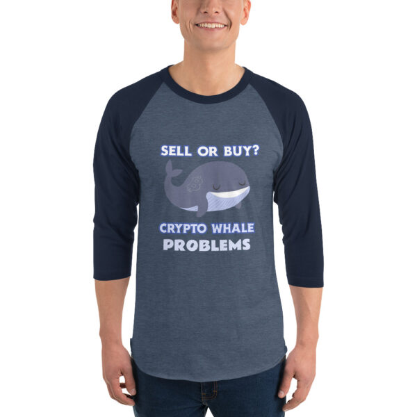 CRYPTO WHALE PROBLEMS 3/4 sleeve shirt - Image 2