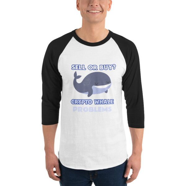 CRYPTO WHALE PROBLEMS 3/4 sleeve shirt - Image 3