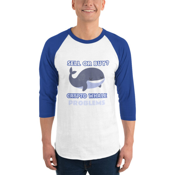CRYPTO WHALE PROBLEMS 3/4 sleeve shirt - Image 4